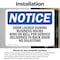 Signmission Door Locked During Business Hours Ring Bell, 10 in W x Rectangle, Vinyl Decal OS-2PACK-NS-D-710-L-11491 - alternate 4